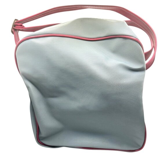 Vintage Zotos Travel Shoulder Bag With Mauve/Pink Trim & Adjustable Strap - Picture 3 of 13